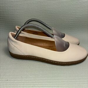 Earth Landen Ivory Ballet Flats Women's Size 10W Leather Comfort Flats